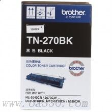 兄弟(brother) TN270BK黑色原装粉盒约2200页 适用品牌及机型：HL3040CN /HL3070CW/DCP9010CN/MFC9120CN/MFC9320W/