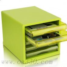 得力9777五层彩色桌面文件柜 塑料抽屉a4办公文件整理收纳盒资料盒