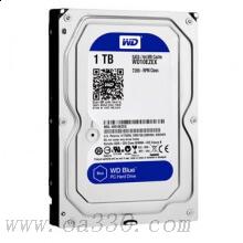 西部数据 WD10EZEX 蓝盘 SATA6Gb/s 7200转64M 台式机硬盘 1TB 金属银色