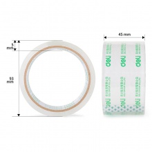 得力30170封箱胶带45mm×30y×50um(6卷/筒)(高透)