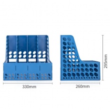 得力9844四联文件框(蓝)(只)