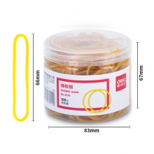 得力3217橡胶圈(黄)(100g/盒)