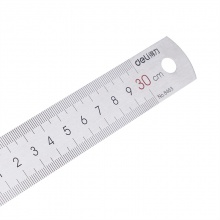 得力8463钢直尺30cm(银色)(只)