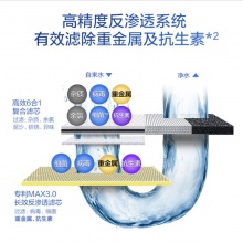 A.O.史密斯 家用净水器 1600JE 小京鱼APP智能操控 专利MAX3.0反渗透滤芯 1.6升/分钟大流量 净水机