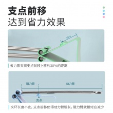 得力8555S省力票夹5#(混)(40只/筒)