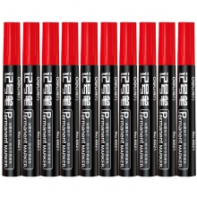 得力思达6821记号笔(红)(支)