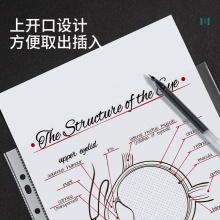 得力5712_11孔资料袋(透明)(100只/包)