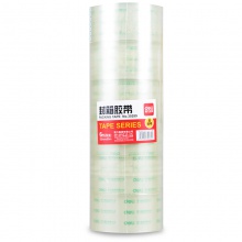 得力30289封箱胶带55mm×80m×50um(6卷/筒)(高透)