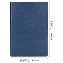 得力22264记事本205mm×143mm(蓝色)(本)