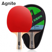 安格耐特F2319三星乒乓球拍(红+黑)(横拍)(单支装)
