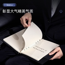 得力3151活页记事本-25k-210×145mm-100张(棕)