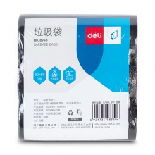 得力18743垃圾袋(黑色)(50×60)(3卷/包)