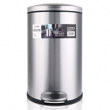 得力9552脚踏式垃圾桶(银)-11L外壳材质不锈钢