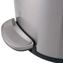 得力9552脚踏式垃圾桶(银)-11L外壳材质不锈钢