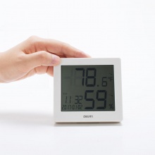 得力8813电子温湿度计(白色)