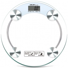 得力9028电子健康秤(透明)(台)Φ330×8mm